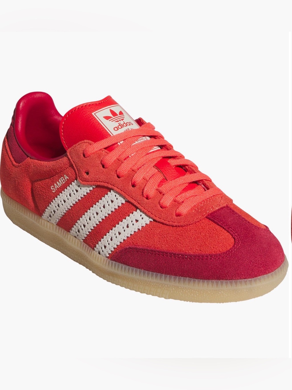 Adidas Samba OG Kids Big Kid 6.5 / Women’s 8-8.5 Bright Red Gum Sneakers NWT